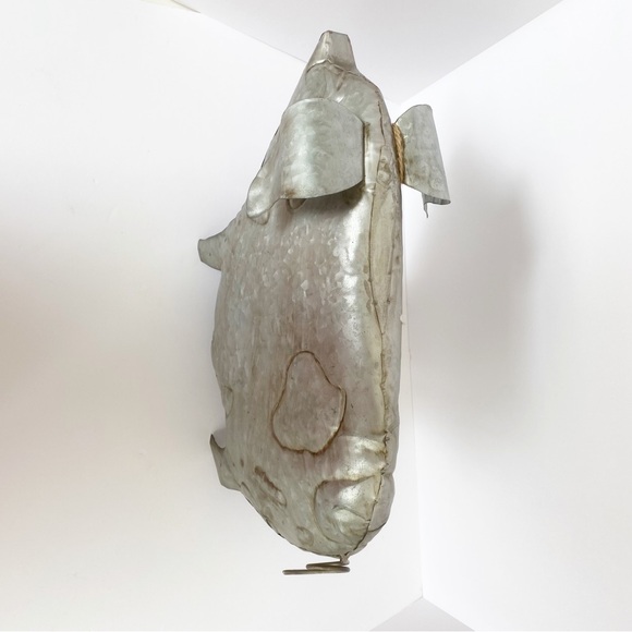 Pig Large Metal Hollow Le Jardin Apropos Home Collection 16.5” MWT Farmhouse - Picture 6 of 12